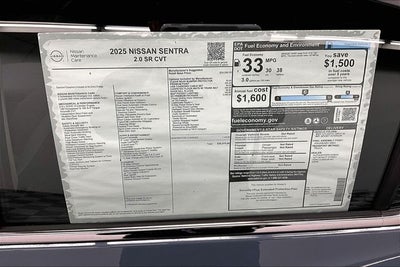 2025 Nissan Sentra SR - Premium Package