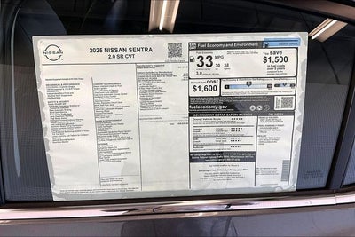 2025 Nissan Sentra SR - Premium Package
