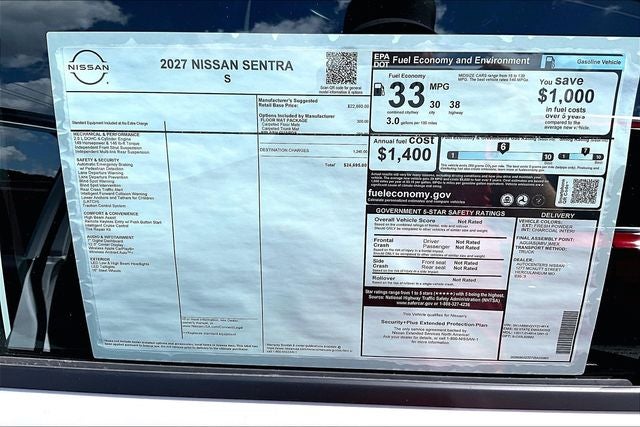 2027 Nissan Sentra S