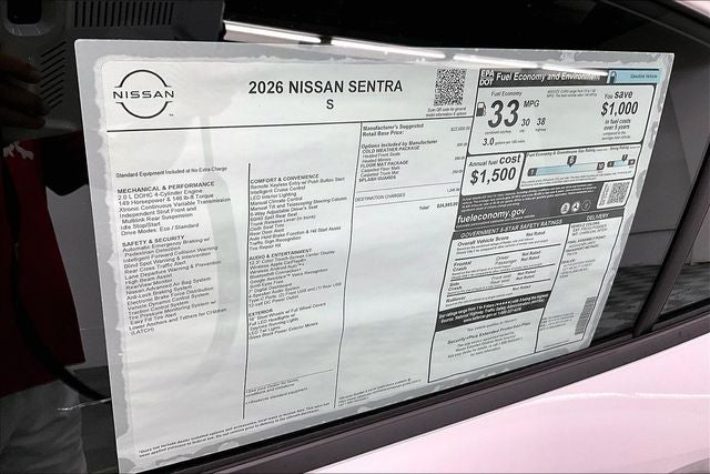 2026 Nissan Sentra S - Cold Weather Package