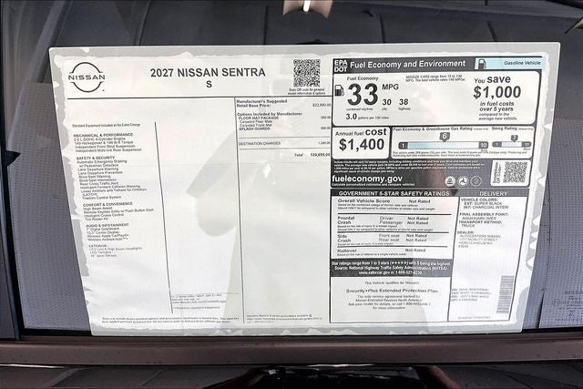 2027 Nissan Sentra S