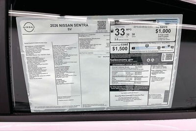 2026 Nissan Sentra SV