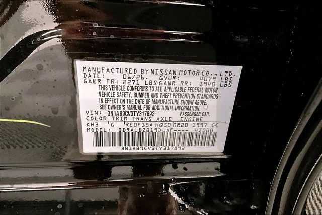 2026 Nissan Sentra SV - Convenience and Moonroof Packages