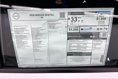 2026 Nissan Sentra SV