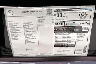2026 Nissan Sentra SV