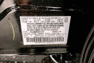 2026 Nissan Sentra SV - Convenience and Moonroof Packages