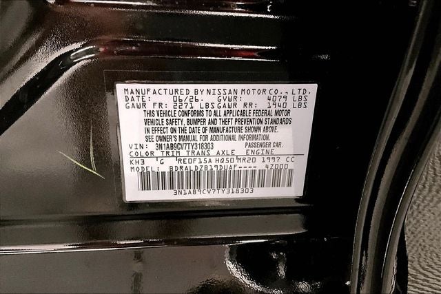 2026 Nissan Sentra SV - Convenience and Moonroof Packages
