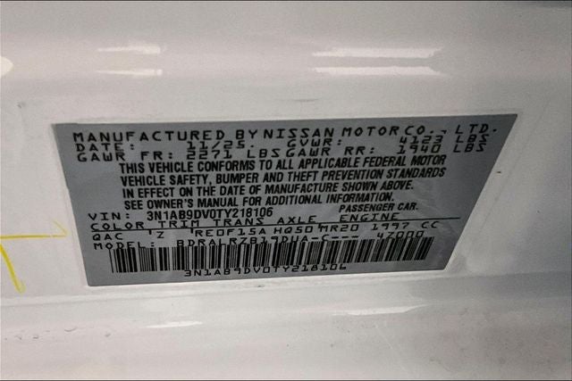 2026 Nissan Sentra SR - Premium and Moonroof Packages