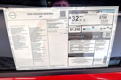 2026 Nissan Sentra SR