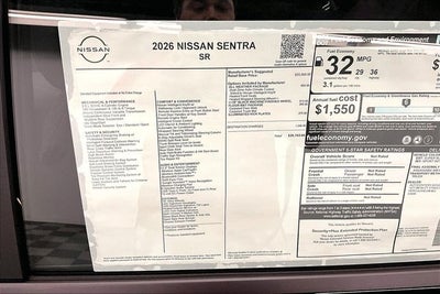 2026 Nissan Sentra SR - All Weather Package
