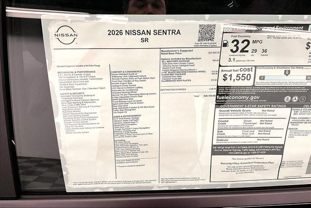 2026 Nissan Sentra SR - All Weather Package