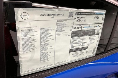 2026 Nissan Sentra SR - All Weather Package