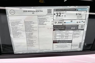 2026 Nissan Sentra SR - All Weather Package