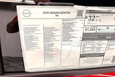 2026 Nissan Sentra SR - Premium and All Weather Packages
