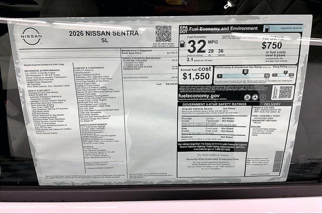 2026 Nissan Sentra SL