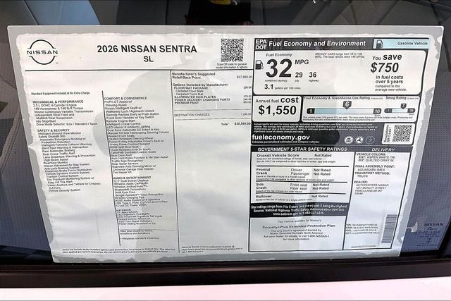 2026 Nissan Sentra SL