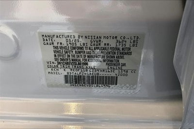 2025 Nissan Versa 1.6 SV - Trunk Package