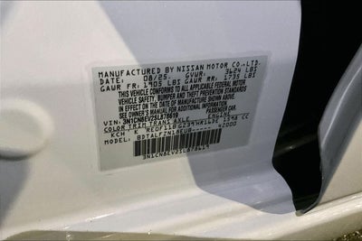 2025 Nissan Versa 1.6 SV - Trunk Package