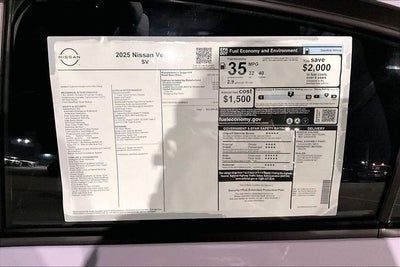 2025 Nissan Versa 1.6 SV - Trunk Package