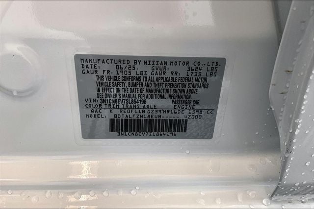 2025 Nissan Versa 1.6 SV - Trunk Package