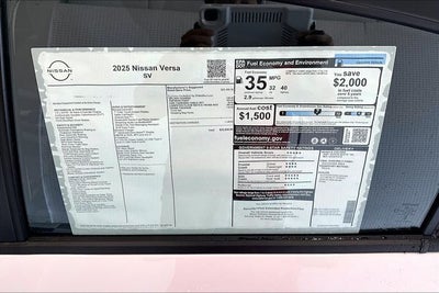 2025 Nissan Versa 1.6 SV - Trunk Package