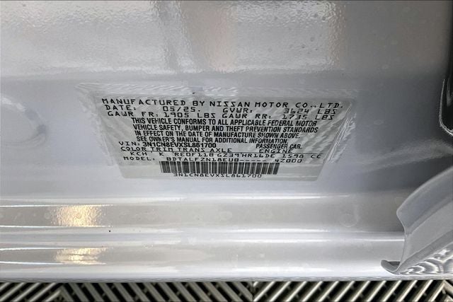 2025 Nissan Versa 1.6 SV - Trunk Package