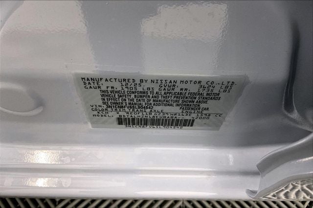 2025 Nissan Versa 1.6 SR - Trunk Package