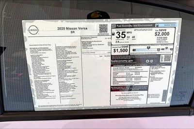 2025 Nissan Versa 1.6 SR - Trunk Package