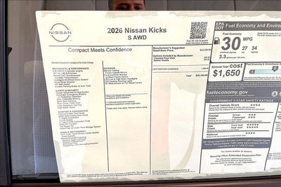 2026 Nissan Kicks S AWD