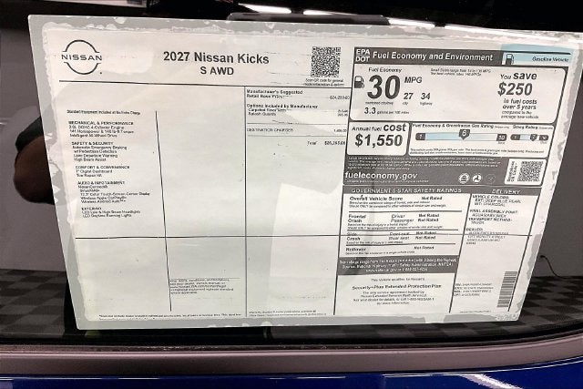 2027 Nissan Kicks S AWD