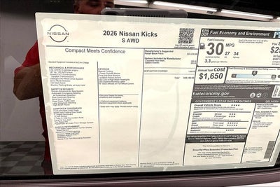 2026 Nissan Kicks S AWD