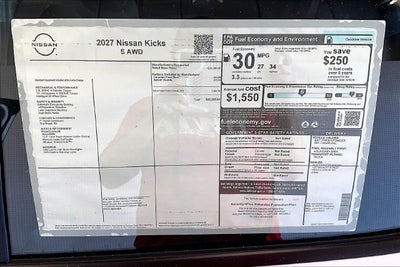2027 Nissan Kicks S AWD