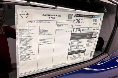 2026 Nissan Kicks S AWD