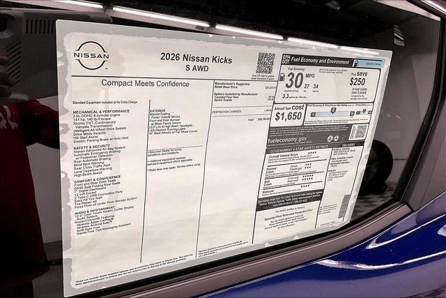 2026 Nissan Kicks S AWD