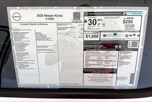 2026 Nissan Kicks S AWD