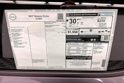 2027 Nissan Kicks S AWD