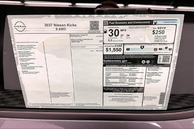 2027 Nissan Kicks S AWD