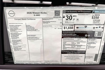 2026 Nissan Kicks S AWD