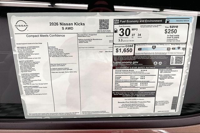 2026 Nissan Kicks S AWD
