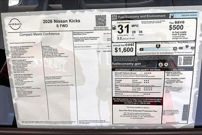2026 Nissan Kicks S