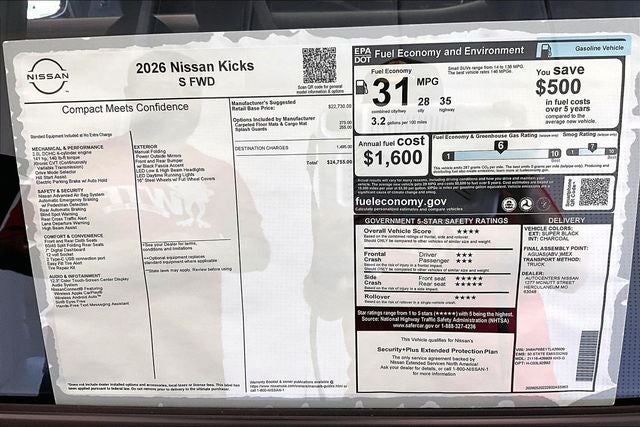 2026 Nissan Kicks S