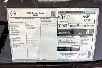 2026 Nissan Kicks S