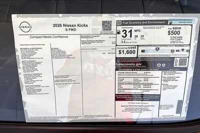2026 Nissan Kicks S