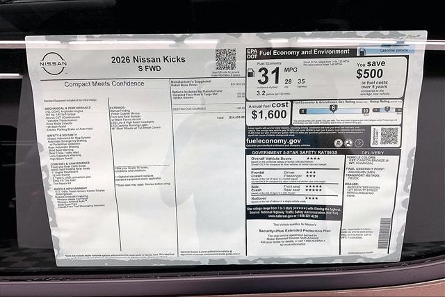2026 Nissan Kicks S