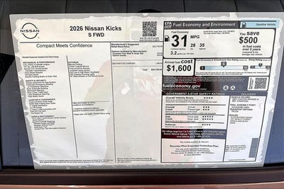 2026 Nissan Kicks S