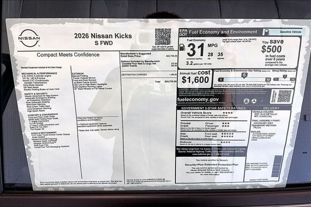 2026 Nissan Kicks S