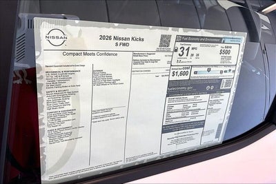 2026 Nissan Kicks S