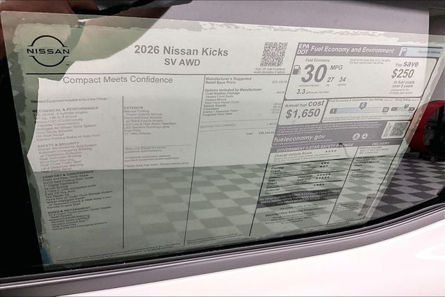 2026 Nissan Kicks SV AWD - Cold Weather Package