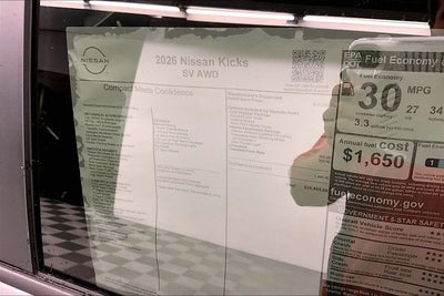 2026 Nissan Kicks SV AWD - Cold Weather and Electronics Packages