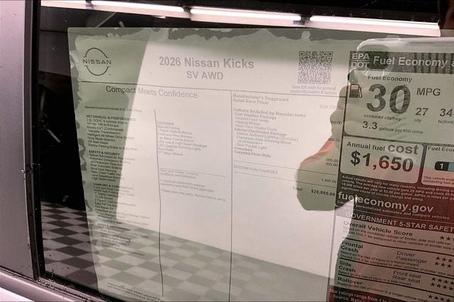 2026 Nissan Kicks SV AWD - Cold Weather and Electronics Packages